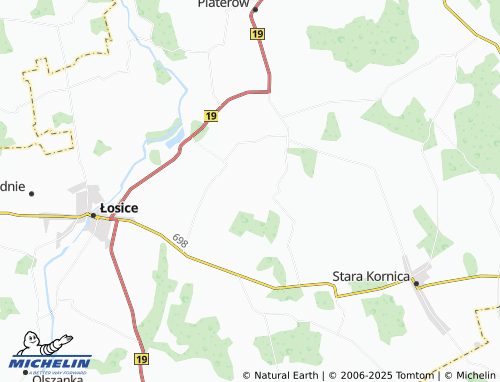 MICHELIN Falatycze map - ViaMichelin