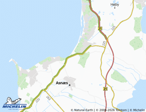 Mappa MICHELIN Høve Strand - ViaMichelin