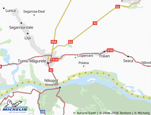 MICHELIN-Landkarte Ciuperceni - ViaMichelin