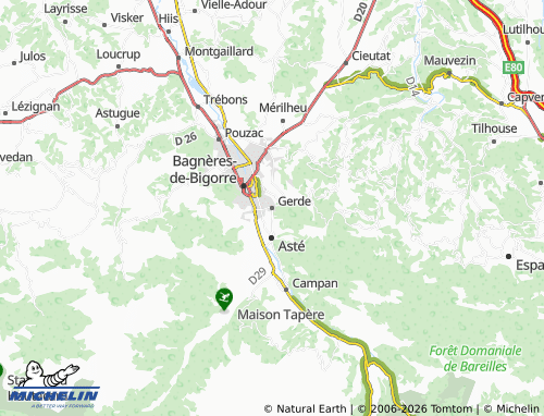 Mappa MICHELIN Gerde - ViaMichelin