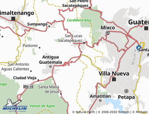Mappa MICHELIN Santa Lucía Milpas Altas - ViaMichelin