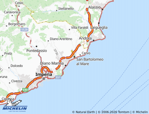 Mappa MICHELIN San Bartolomeo al Mare - ViaMichelin