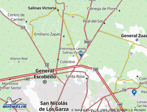 Kaart MICHELIN Entronque Laredo-Salinas Victoria - ViaMichelin