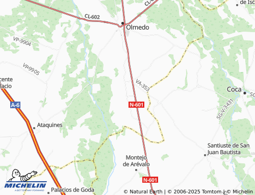 MICHELIN Almenara de Adaja map - ViaMichelin