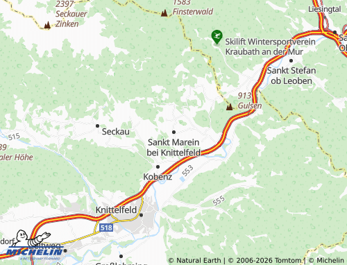 MICHELIN Sankt Marein bei Knittelfeld map - ViaMichelin