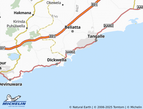 MICHELIN Kudawella East map - ViaMichelin
