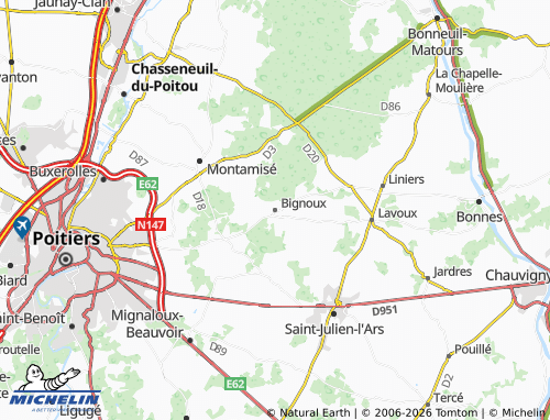 Mapa MICHELIN Bignoux - ViaMichelin