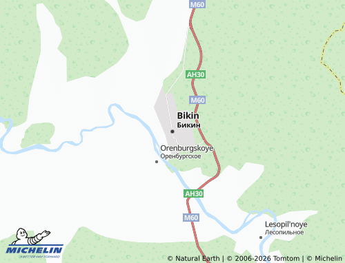 MICHELIN-Landkarte Bikin - ViaMichelin