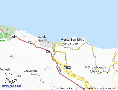 Carte MICHELIN Mersa Ben Mhidi - ViaMichelin