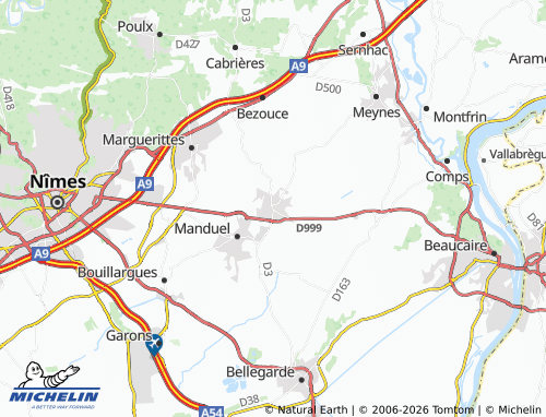 Mapa MICHELIN Redessan - ViaMichelin