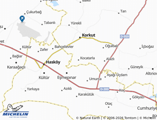 Mappa MICHELIN Kocatarla - ViaMichelin