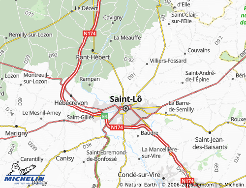 MICHELIN Saint-Georges-Montcocq map - ViaMichelin