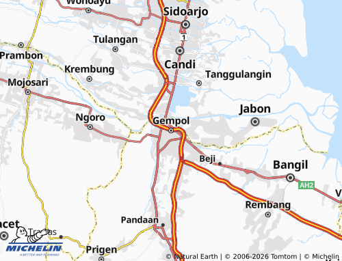 MICHELIN Gempol map - ViaMichelin