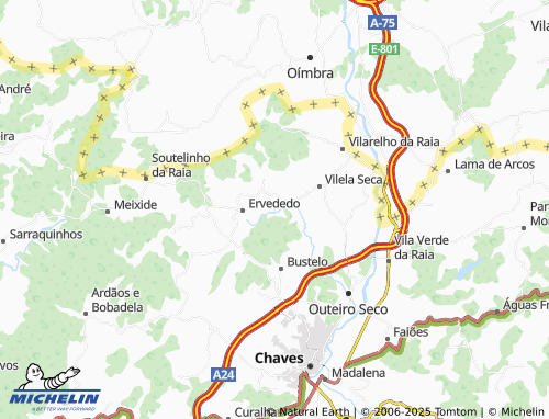 Kaart MICHELIN Torre de Ervededo - ViaMichelin