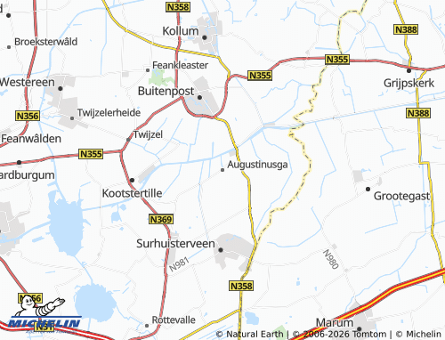 MICHELIN Augustinusga map - ViaMichelin