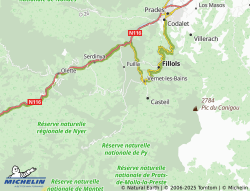 MICHELIN Sahorre map - ViaMichelin