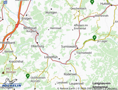 Kaart MICHELIN Rüegsbach - ViaMichelin