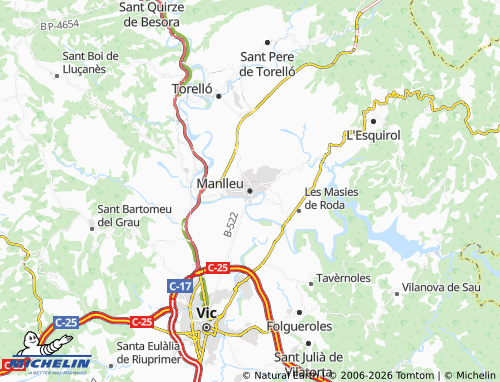 Carte MICHELIN Manlleu - ViaMichelin