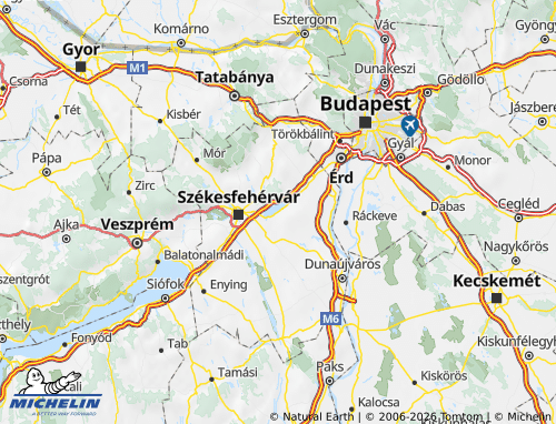 Mapa MICHELIN Gárdonyi járás - ViaMichelin