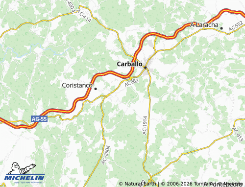 Mapa MICHELIN A Varela - ViaMichelin