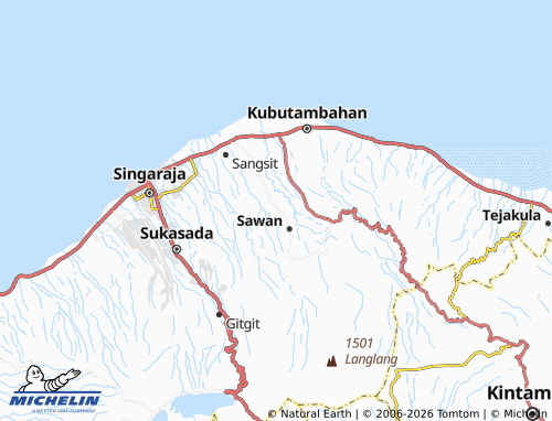 Mapa MICHELIN Menyali - ViaMichelin