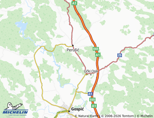 Mapa MICHELIN Prvan Selo - ViaMichelin