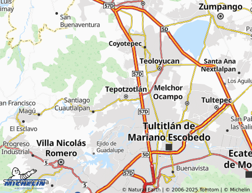 Mapa MICHELIN Tepotzotlán - ViaMichelin