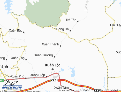 MICHELIN Xuân Thành map - ViaMichelin