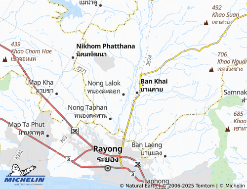 MICHELIN Nong Lalok map - ViaMichelin
