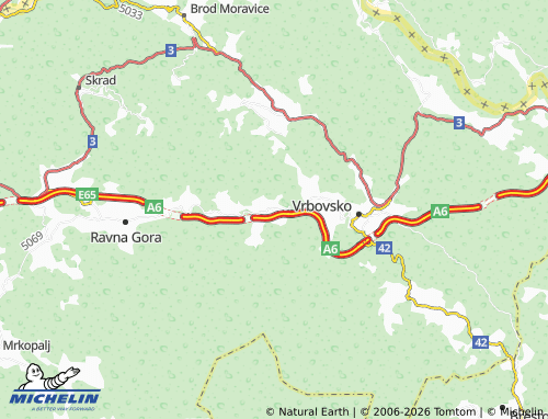 Mapa MICHELIN Jablan - ViaMichelin