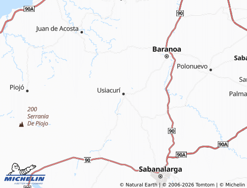 Mapa MICHELIN Usiacurí - ViaMichelin