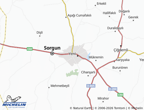MICHELIN Agahefendi map - ViaMichelin