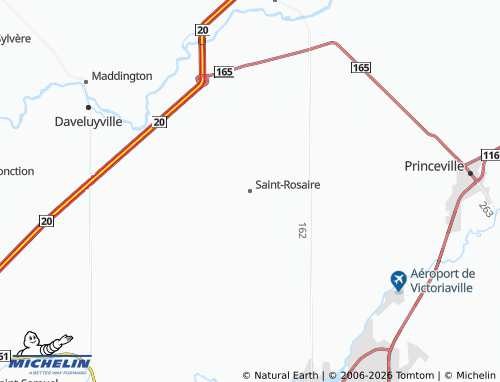 MICHELIN Saint-Rosaire map - ViaMichelin