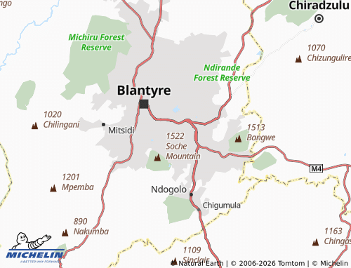 Carte MICHELIN Chinyonga - ViaMichelin