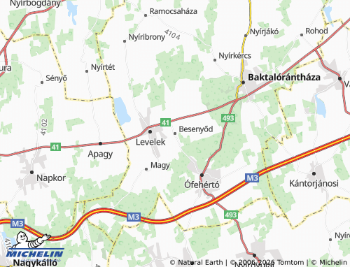 MICHELIN Besenyőd map - ViaMichelin