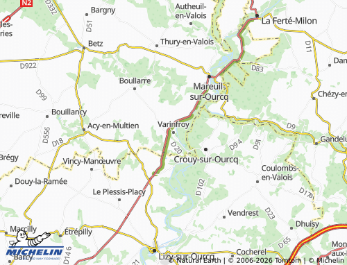 Mapa MICHELIN Varinfroy - ViaMichelin
