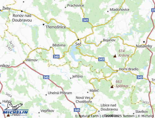Mappa MICHELIN Ústupky - ViaMichelin