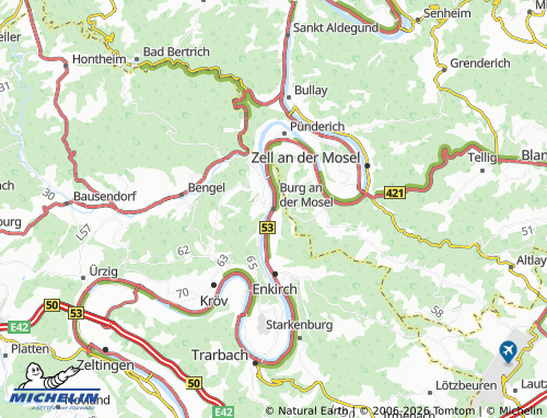 MICHELIN Burg an der Mosel map - ViaMichelin
