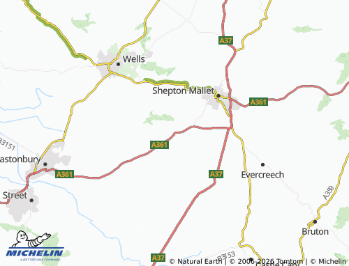 Carte MICHELIN Pilton - ViaMichelin