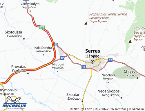 MICHELIN Lefkonas map - ViaMichelin