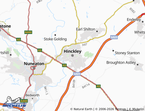 Carte MICHELIN Hinckley - ViaMichelin