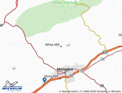 Mappa MICHELIN White Mill - ViaMichelin