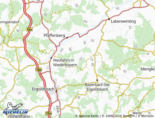 Mapa MICHELIN Oberellenbach - ViaMichelin