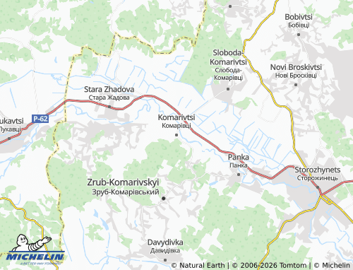 Mappa MICHELIN Komarivtsi - ViaMichelin