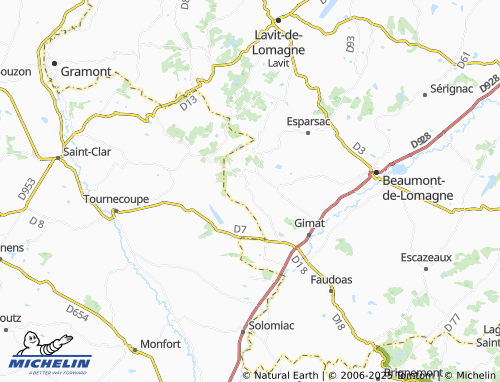 MICHELIN Cumont map - ViaMichelin