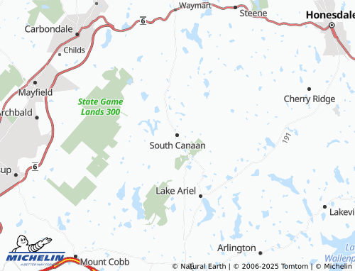 MICHELIN South Canaan map - ViaMichelin