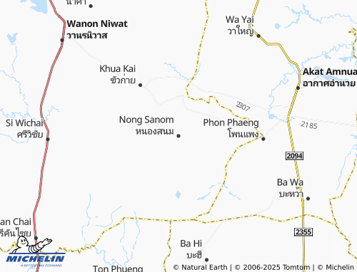 MICHELIN Nong Sanom map - ViaMichelin