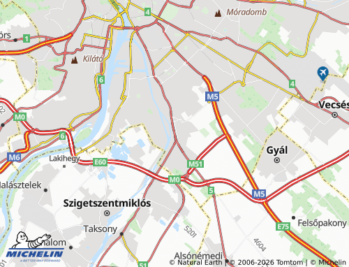 Carte MICHELIN 23. Kerület - ViaMichelin