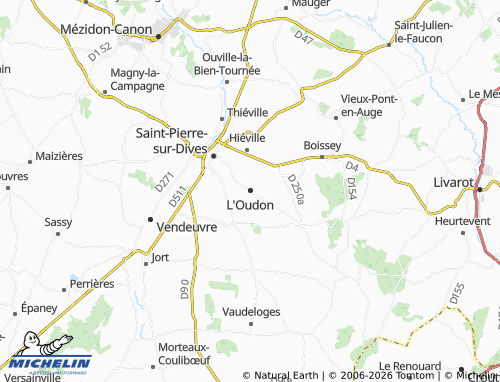 MICHELIN L'Oudon map - ViaMichelin