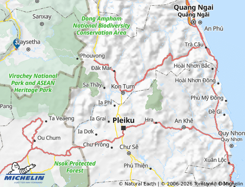 Mapa MICHELIN Kon Tum - ViaMichelin